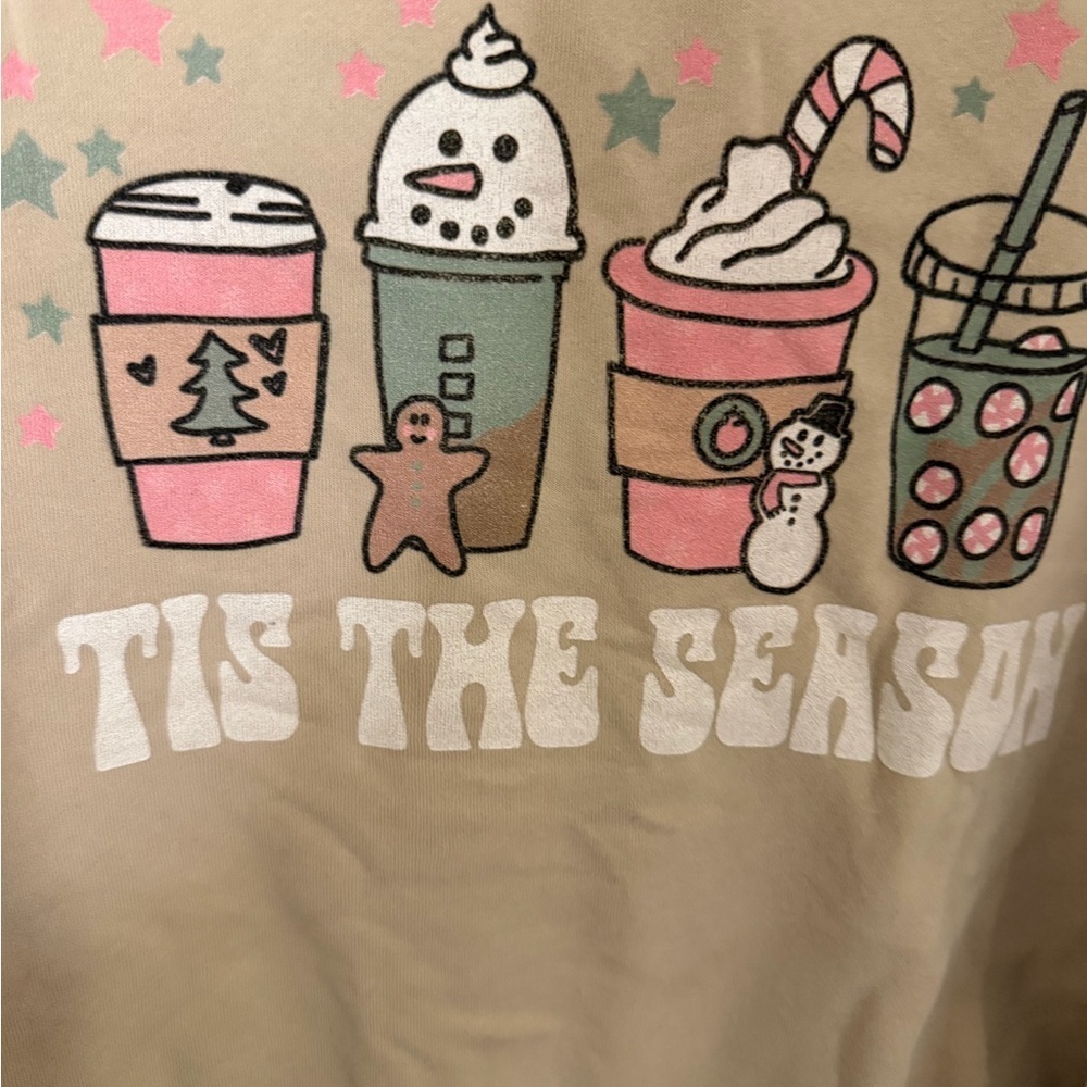 Pink Lily Tan Holiday Sweatshirt - Picture 3 of 3